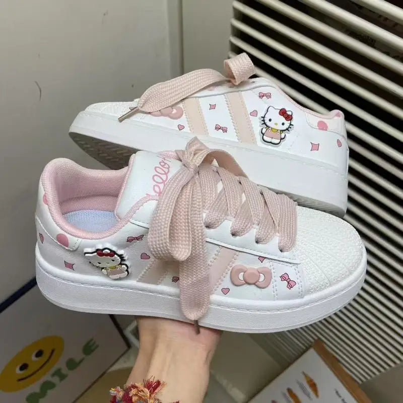 Sanrio Pink Sling Shoes Hello Kitty New Style Casual Shoes Fashion Girls Sports Shoes Student Versatile Breathable Sling Shoes