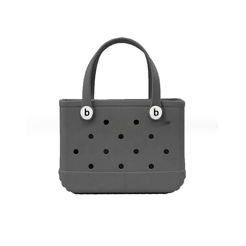 Mini Beach Bag EVA Rubber Waterproof Pool Fashion Outdoor Shoulder Storage Basket Travel Handbag Female Tote Jelly Bogg Bag