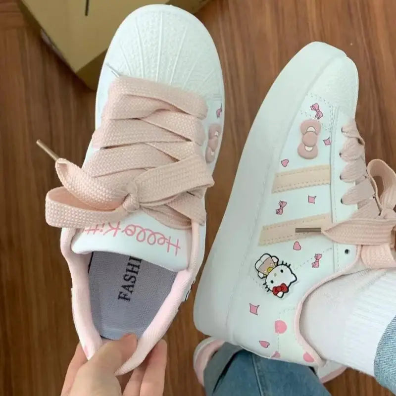 Sanrio Pink Sling Shoes Hello Kitty New Style Casual Shoes Fashion Girls Sports Shoes Student Versatile Breathable Sling Shoes