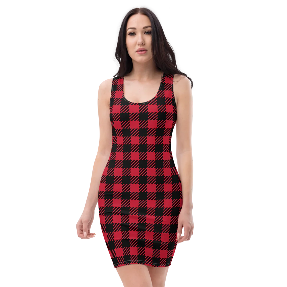 All-Over Print Bodycon Dress