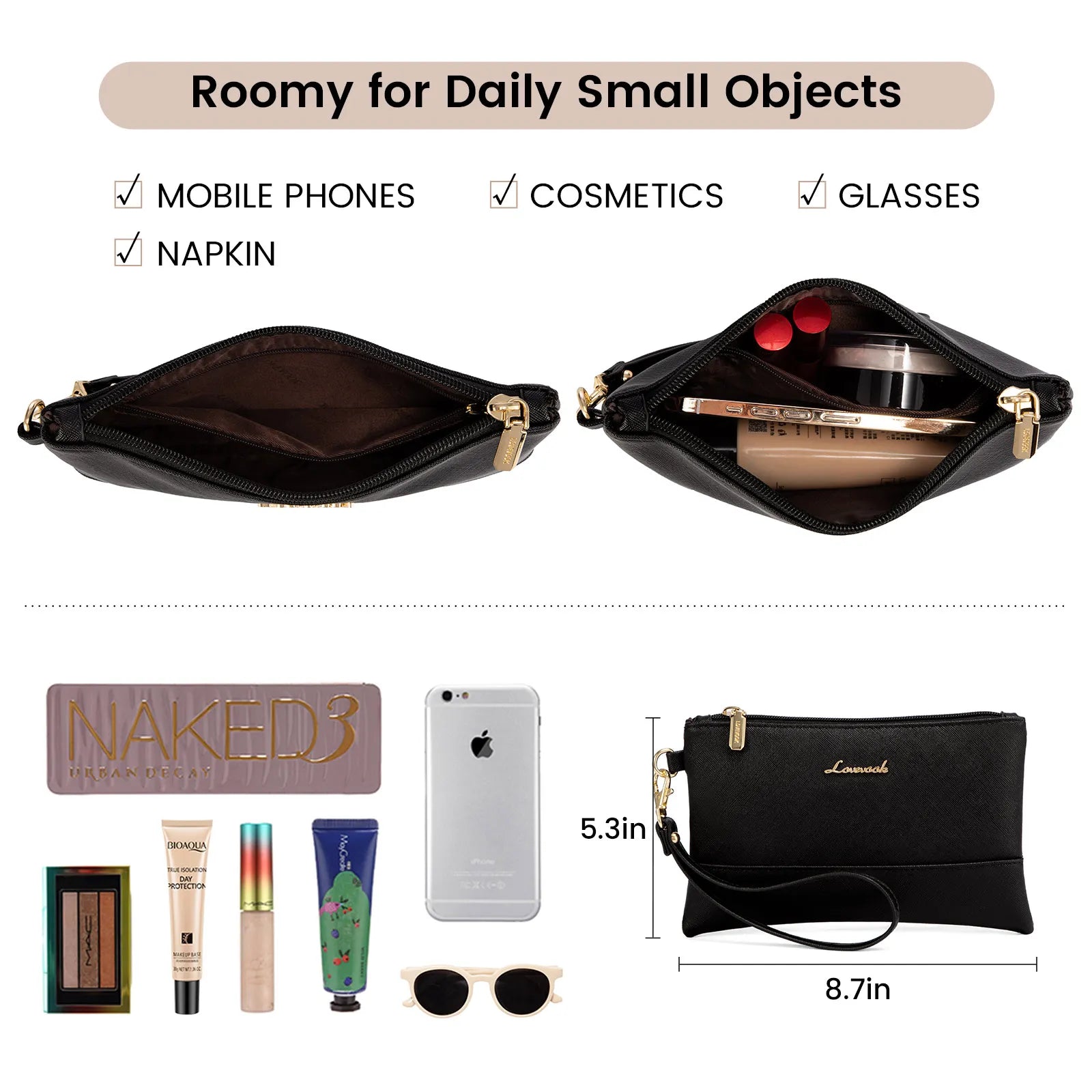 LOVEVOOK PU Leather Computer Briefcase Office Lady Shoulder Tote Handbag Large Capacity Business 15.6 Inch Laptop Bag for Women