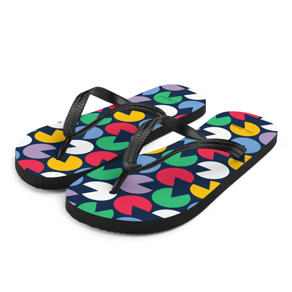 PacMan-Inspired Sublimation Flip Flops