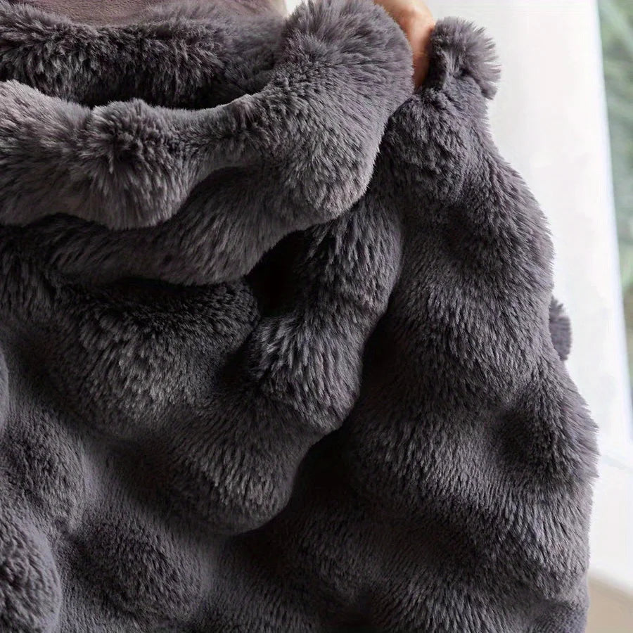 Decorate your home with this soft and comfortable plush blanket - the touch of lying on clouds