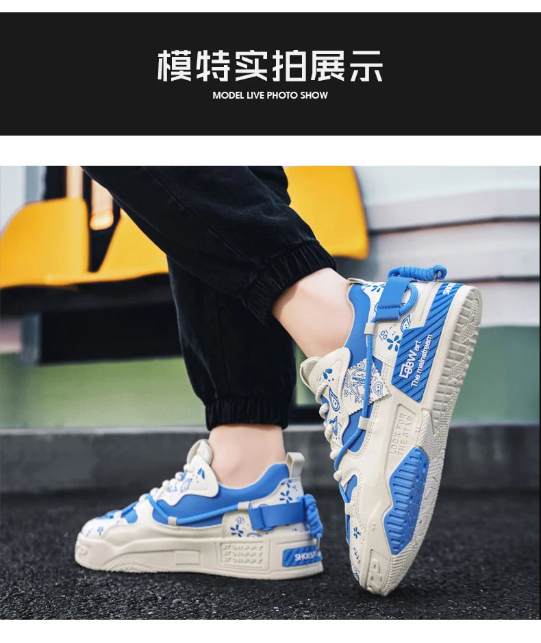 Men's Shoes 2025 New Summer All Casual Board Shoes Sports Thick Sole Increase Bread Shoes Non-slip Wear-resistant Casual Shoes