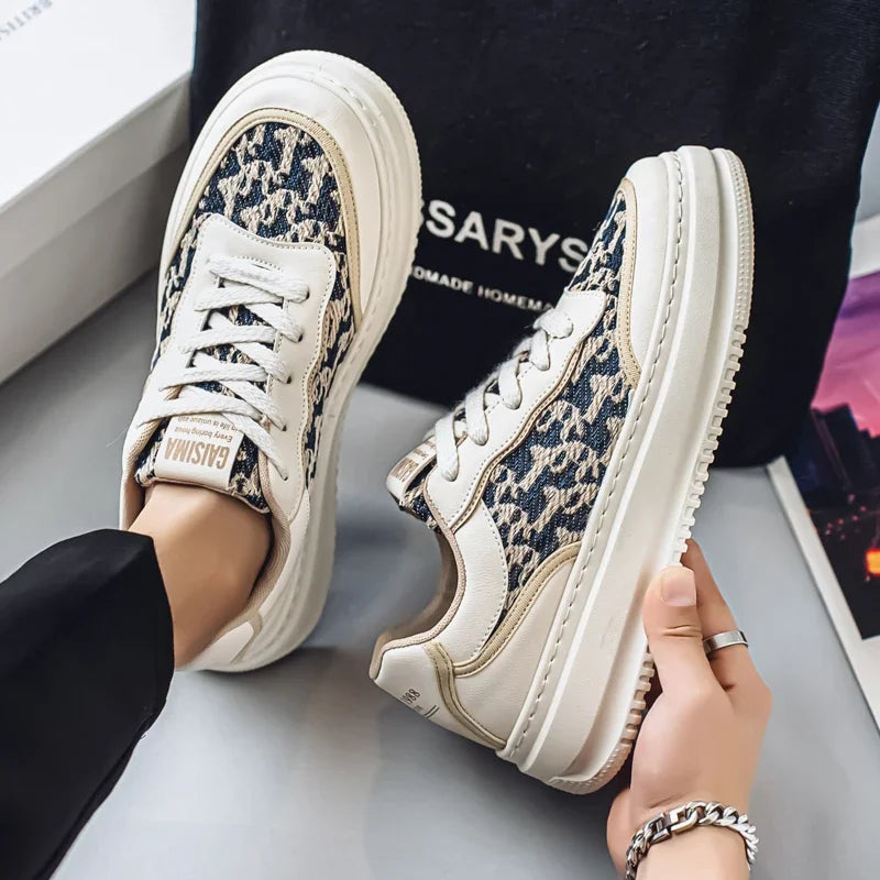 2025 New Niche Comfortable Board Shoes Trend Fashion Casual Sports Breathable Thick Sole Low Top Men's Shoes men shoes sneakers*