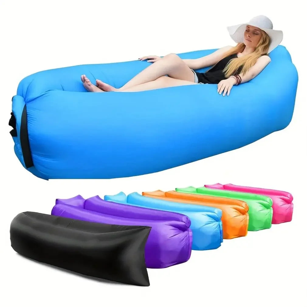 Lazy Folding Camping Inflatable Sofa - Portable Outdoor Inflatable Lounger, Comfortable Outdoor Furniture camping  air bed