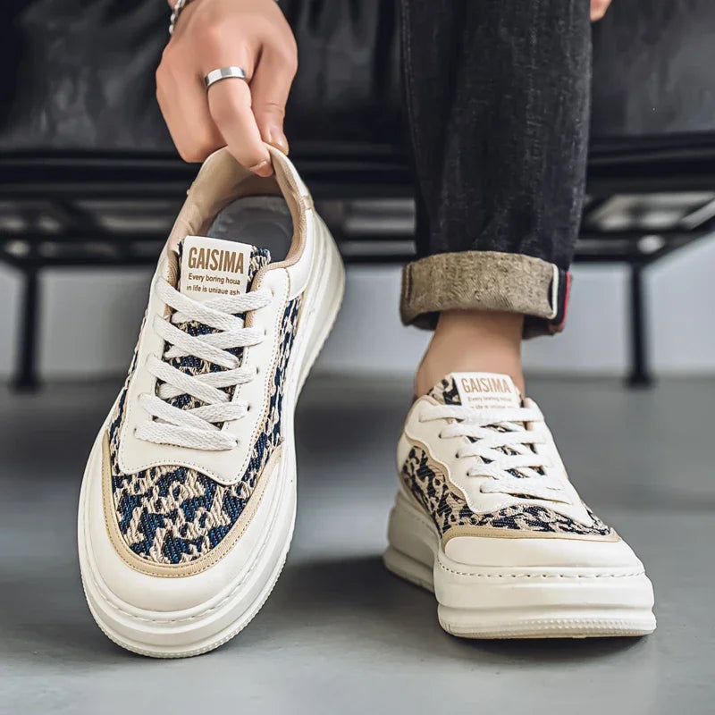 2025 New Niche Comfortable Board Shoes Trend Fashion Casual Sports Breathable Thick Sole Low Top Men's Shoes men shoes sneakers*