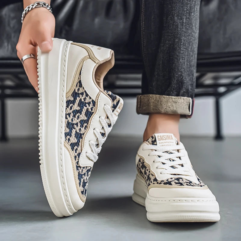 2025 New Niche Comfortable Board Shoes Trend Fashion Casual Sports Breathable Thick Sole Low Top Men's Shoes men shoes sneakers*