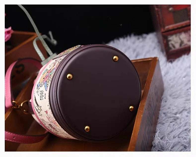 Graffiti Woman Shoulder Bags Large Capacity Female Bucket Bag High Quality Crossbody Bags for Women Luxury Ladies Handbags