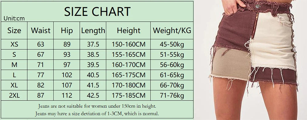 Jeans Women Straight Pants Patchwork Denim Trousers Splice Color Contrast Tassel PantsTrendy Fashion Streerwear Style Cool