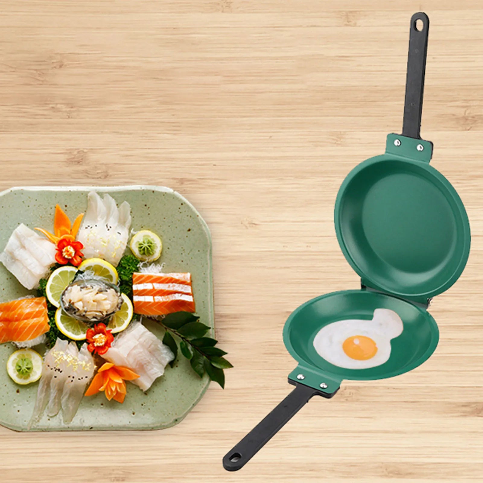 New Double Sided Pancake Pan Frying Pot Cookware for Kitchen Omelet Steak Ham Pans Kitchen Gas Stove Utensils Cooking Pot 