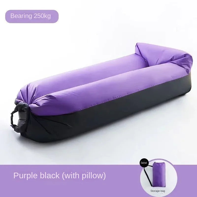 Lazy Folding Camping Inflatable Sofa - Portable Outdoor Inflatable Lounger, Comfortable Outdoor Furniture camping  air bed