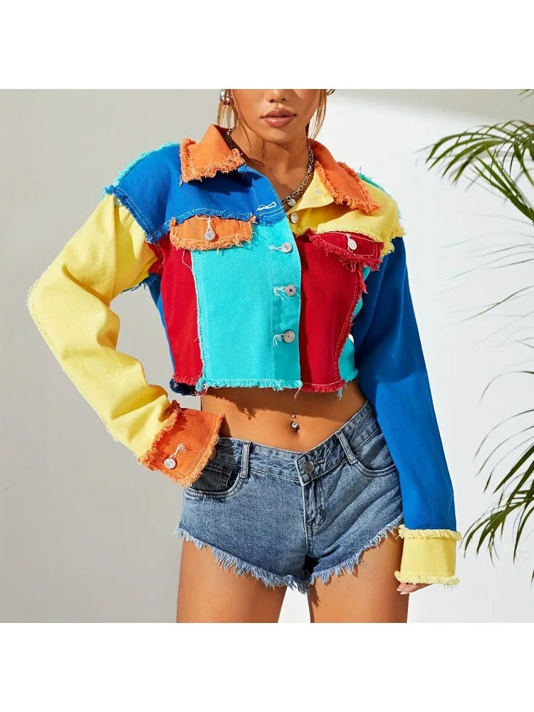 2025 New Baggy Jeans Women Hole Splicing Raw Edge High Waist Loose Straight Casual Pants Female Jeans