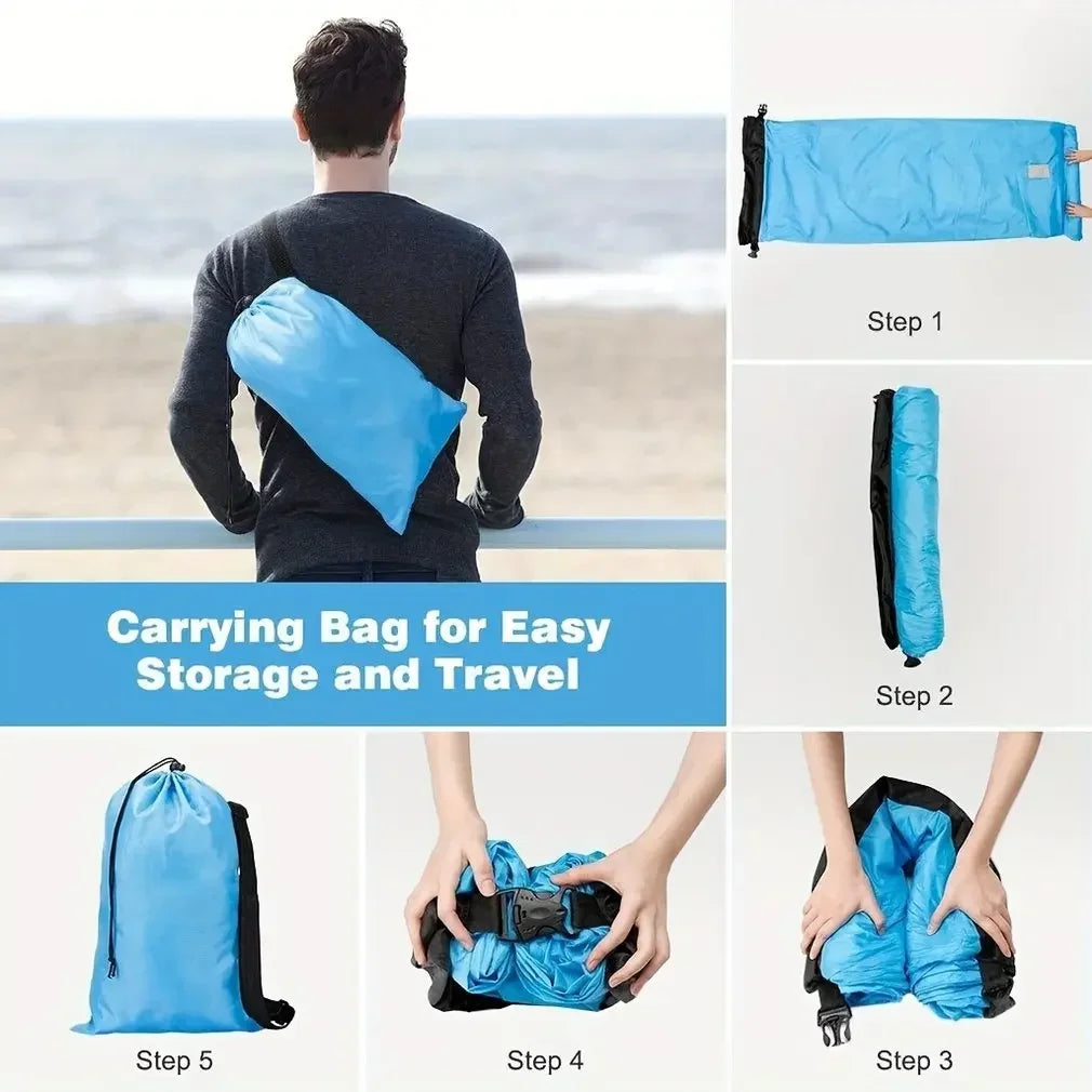 Lazy Folding Camping Inflatable Sofa - Portable Outdoor Inflatable Lounger, Comfortable Outdoor Furniture camping  air bed