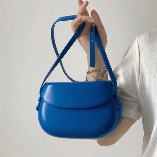 Candy Color Women Saddle Shoulder Bag Portable Female Clutch Purse Handbags Crossbody Bag Fashion Ladies Small Messenger Bags