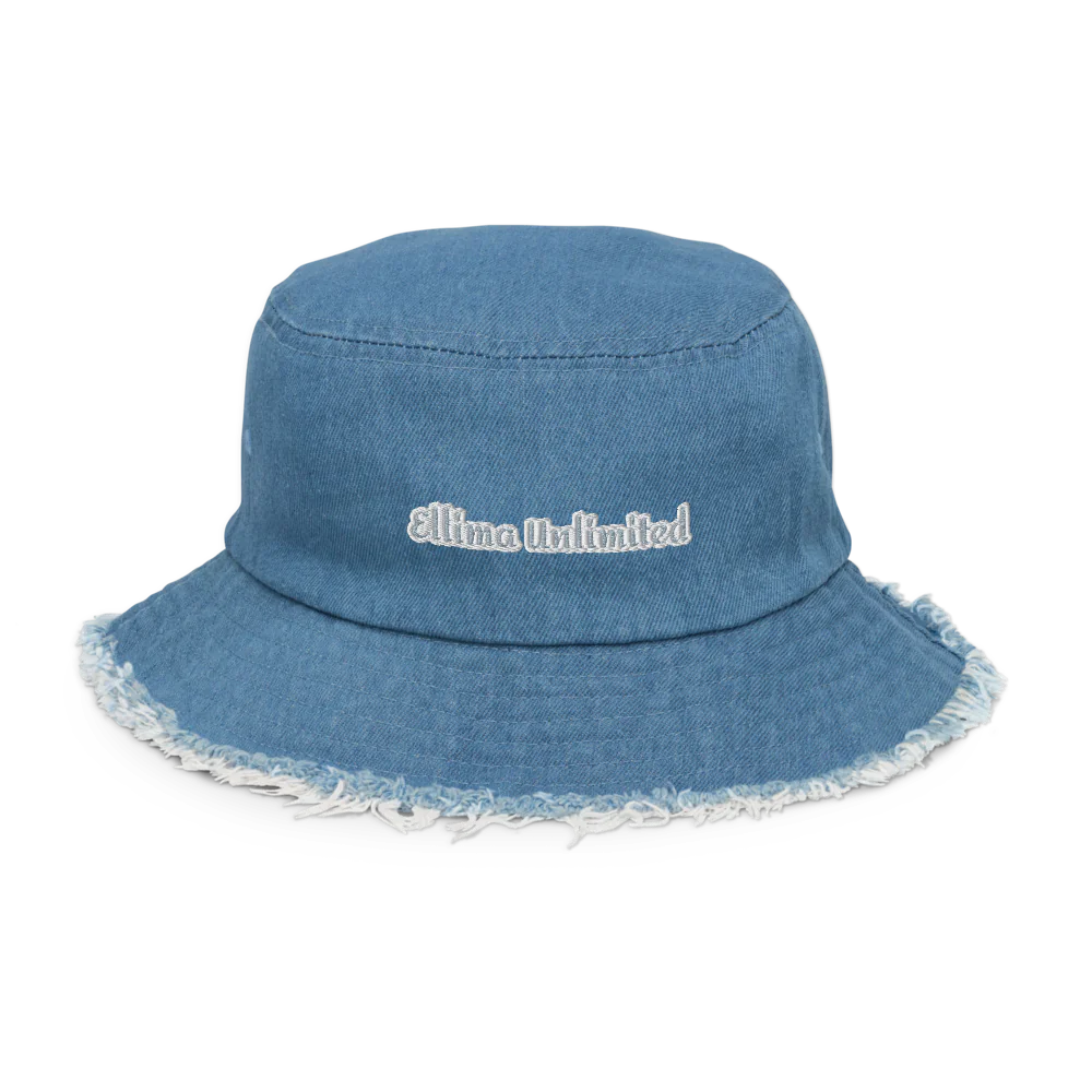 Distressed Denim Bucket Hat