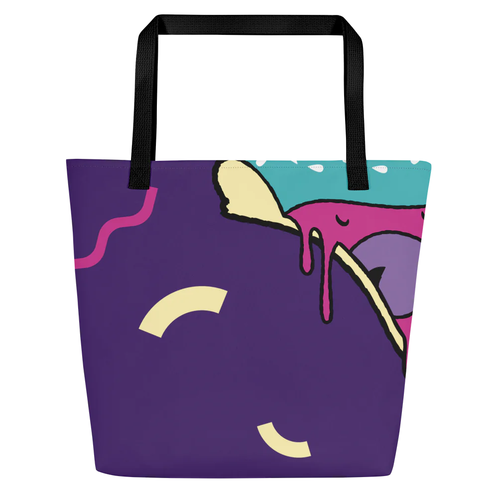 All-Over Print Large Tote Bag w/ Pocket