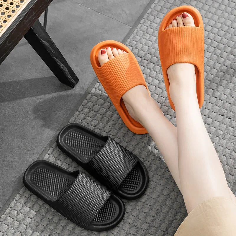 Women Summer Slippers Men Home Shoes Household Indoor Bathroom Bathing Couple EVA Slippers Sandals Slippers Anti-slip Anti-odor