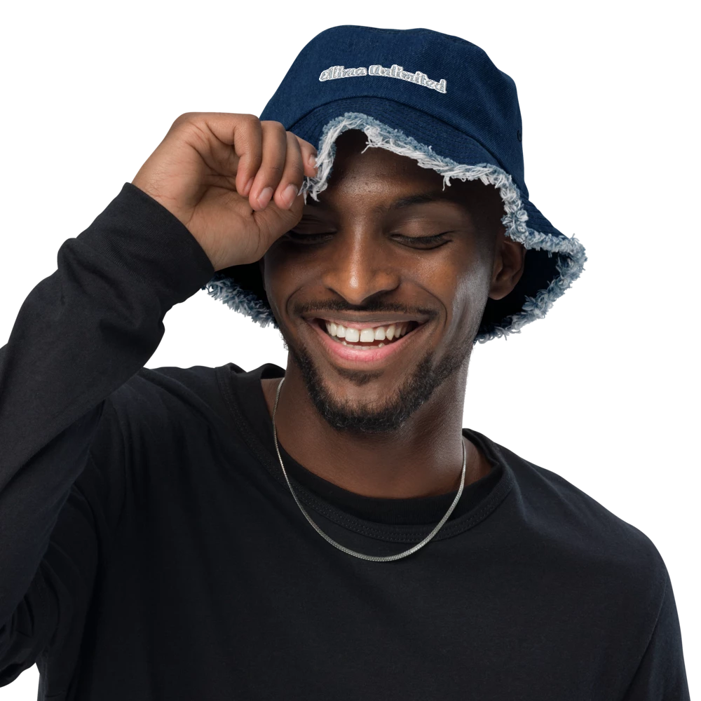 Distressed Denim Bucket Hat