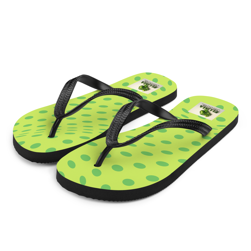 Lime Green Sublimation Flip Flops