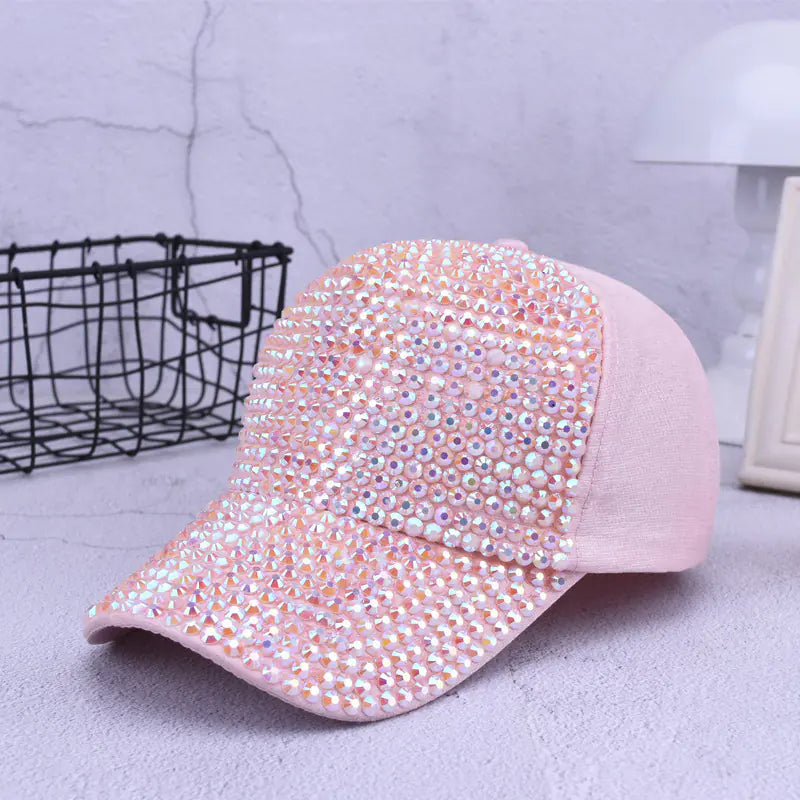 Colorful Diamond-Studded Summer Cap for Women and Men