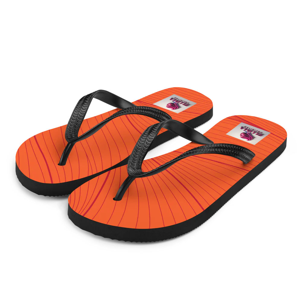 Orange Sublimation Flip Flops