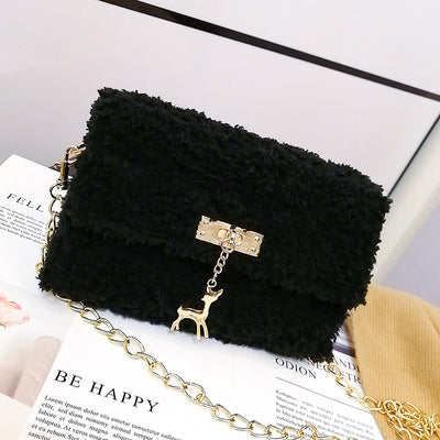 Hawang mesh grid handbag DIY material package wool handmade woven bag flat line shoulder bag Messenger bag