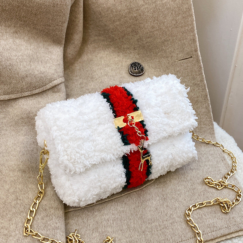 Hawang mesh grid handbag DIY material package wool handmade woven bag flat line shoulder bag Messenger bag