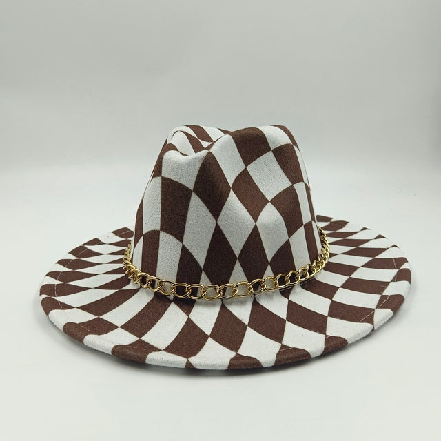 Tie-dye fedora hat wholesale autumn and winter graffiti letters monochrome hat unisex hand-painted felt winter hat шляпа женская
