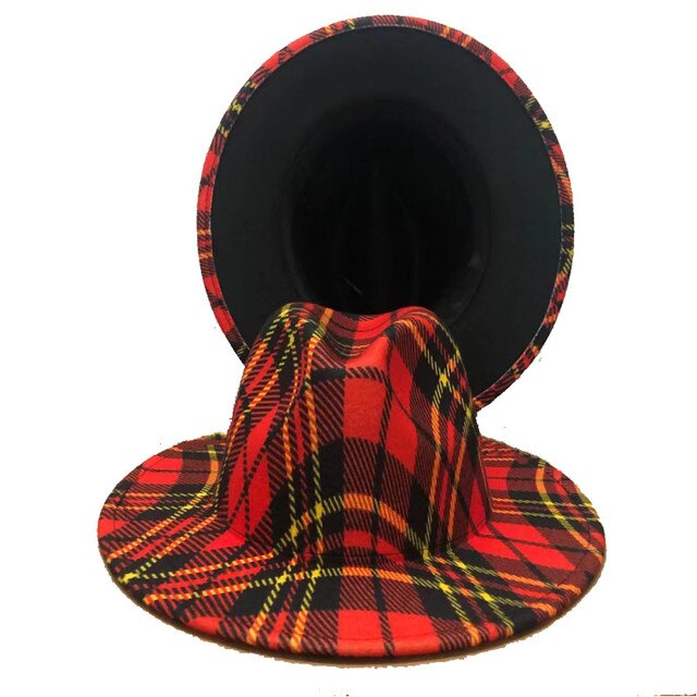 Two-color Fedora Hat color leopard hat stage ladies new felt hat mixed color jazz hat Fedora hat hip hop winter шляпа женская