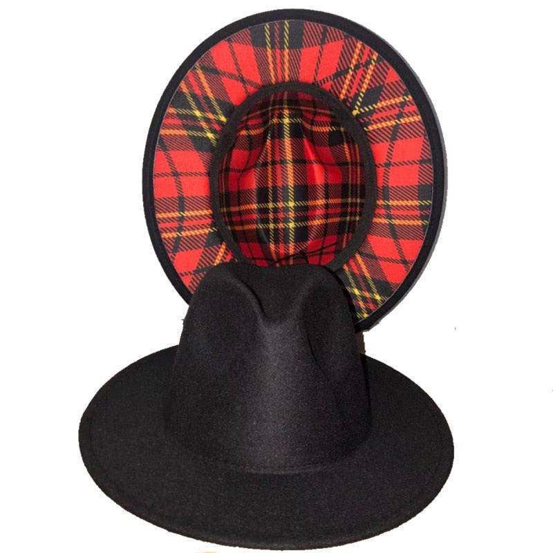 Two-color Fedora Hat color leopard hat stage ladies new felt hat mixed color jazz hat Fedora hat hip hop winter шляпа женская