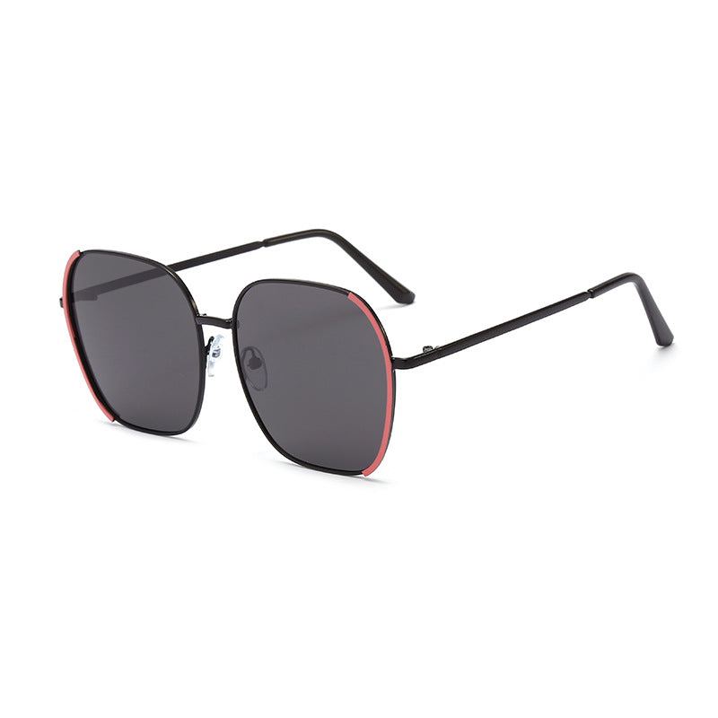 2021 new net red fashion sunglasses men's Korean square elliptical jug mirror women's personality anti-UV glasses