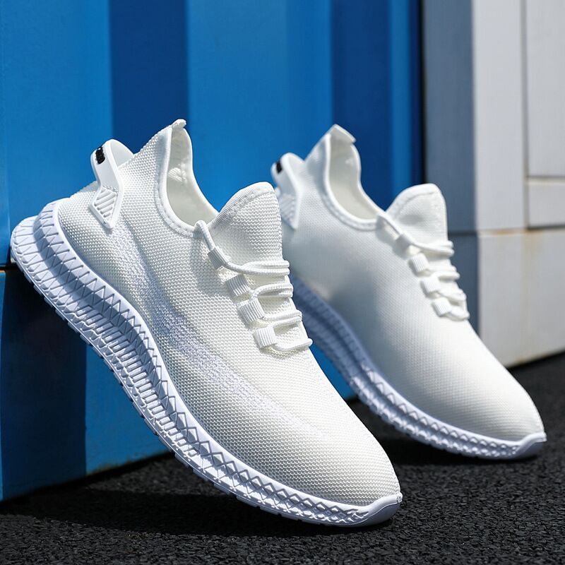 Shoes summer breathable shoes men's sports tide shoes mesh casual jelly coconut shoes Deodorant flying weave shoes