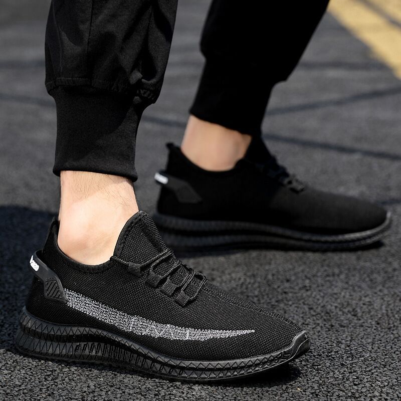 Shoes summer breathable shoes men's sports tide shoes mesh casual jelly coconut shoes Deodorant flying weave shoes