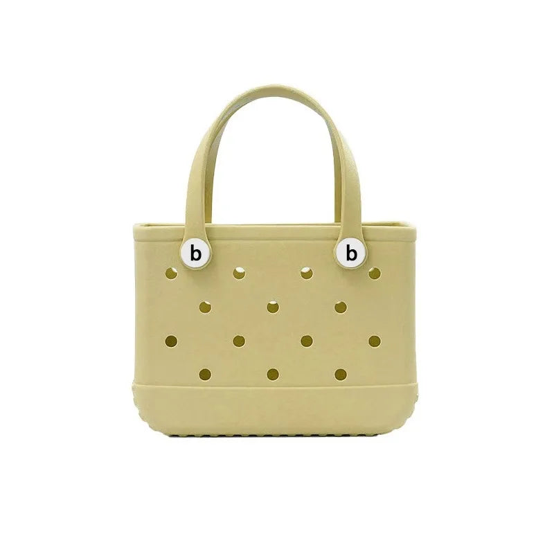 Mini Beach Bag EVA Rubber Waterproof Pool Fashion Outdoor Shoulder Storage Basket Travel Handbag Female Tote Jelly Bogg Bag