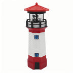 Solar Lighthouse 360 Degree Rotating Light, Waterproof LED Solar Lights, Courtyard Fence, Garden, Statue Lights, Lawn Decoration