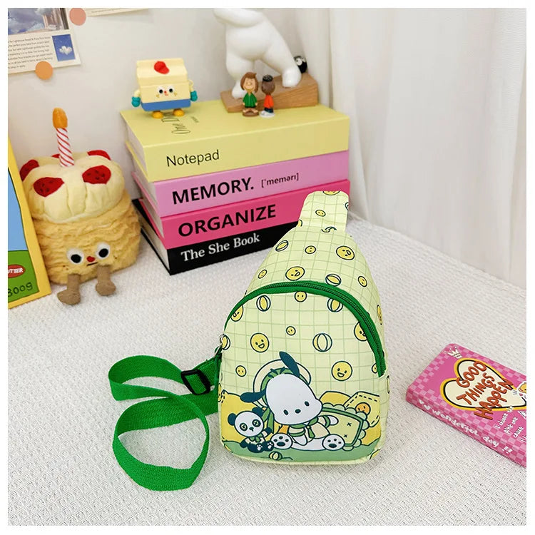 Sanrios Shoulder Bag Girls Hello Kitty Kuromi Cinnamoroll Crossbody Bags Outdoor Sport Travel Chest Pack Mini Coin Purse Gift