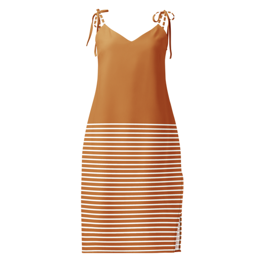 Cappuccino All-Over Print Slip Dress