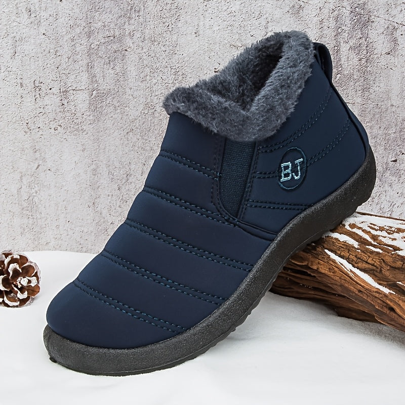 [High Quality Winter Boots] High Quality Women's Winter Boots - Slip-On Ankle Snow Boots with Fleece