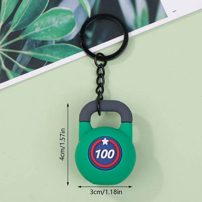 3D Kettlebell Keychain Fitness Enthusiasts PVC Sports keychain Car Keychain Creative Accessories