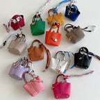 Mini Bag Pendant Car Interior Rearview Mirror Decoration High-End Leather Headphone Bag Coin Purse Multifunctional Keychain