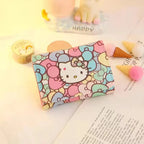 Hello Kitty Wallets for Women Sanrios Cute Coin Purse Girls ID Card Holder Bags Travel Shopping Pocketbook Fashion Billfold Gift