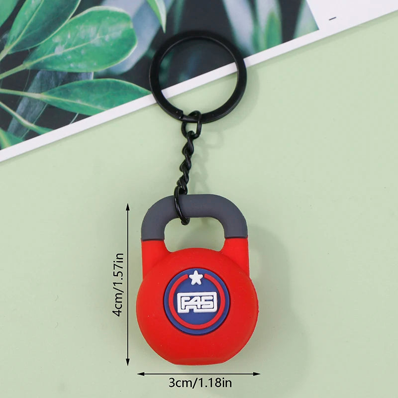 3D Kettlebell Keychain Fitness Enthusiasts PVC Sports keychain Car Keychain Creative Accessories