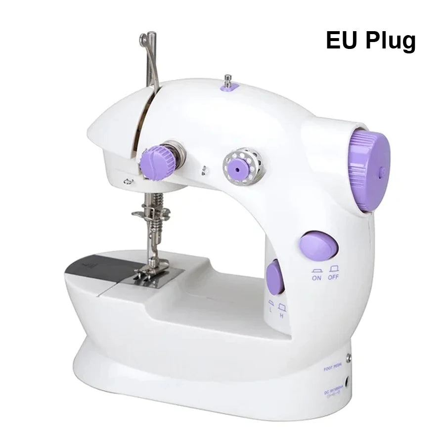 Ultra-Portable Dual-Speed Sewing Machine with LED Light & Foot Pedal | Easy-Use Home Stitching Kit for Beginners