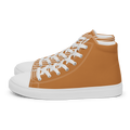 Cappuccino Stripe Women's High Top Canvas Shoes