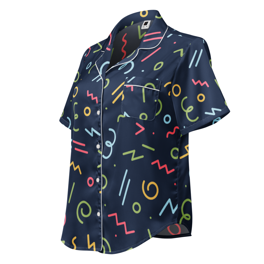 All-Over Print Women's Short Sleeve Pajama Top