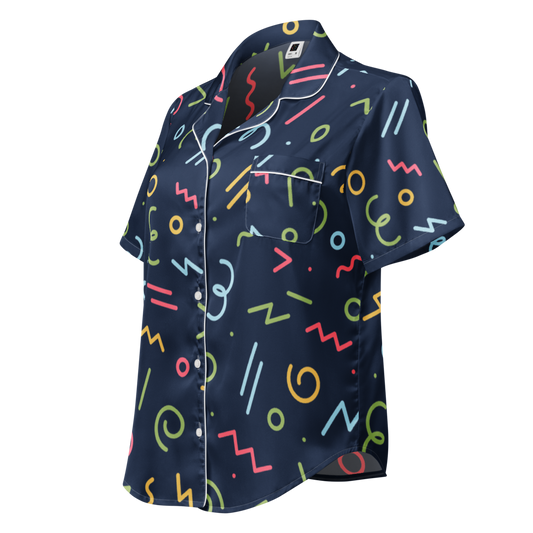 Ellima Unlimited All-Over Print Women's Short Sleeve Pajama Top