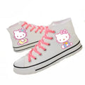real pictures hello kitty cat 2025 New plus size Branded Students Soft Girl sports man white Canvas Shoes women Casual Shoes