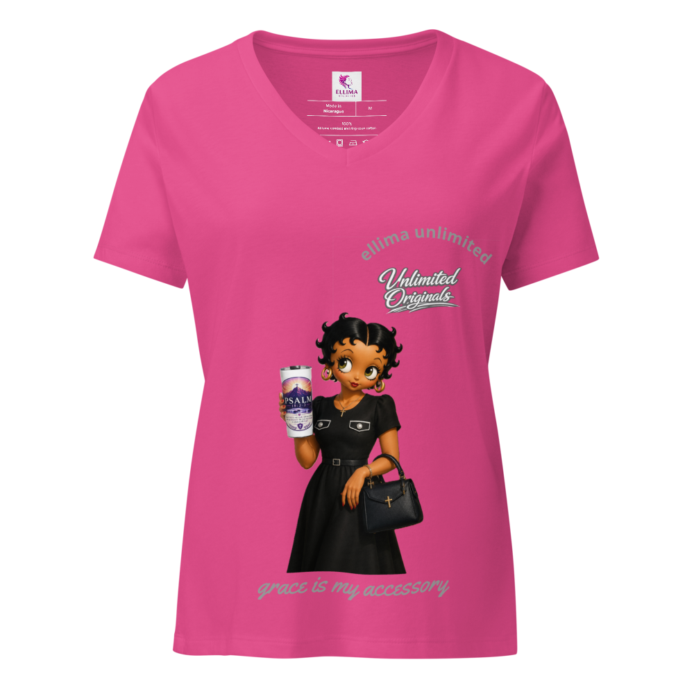 Women's Relaxed V-Neck T-Shirt | Bella Canvas 6405CVC