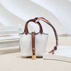Mini Bag Pendant Car Interior Rearview Mirror Decoration High-End Leather Headphone Bag Coin Purse Multifunctional Keychain